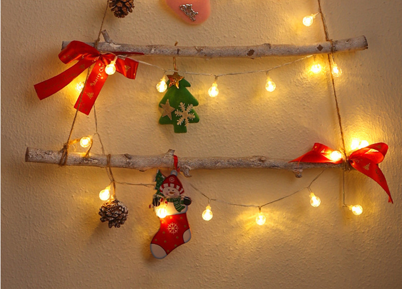 スーパーセール クリスマスツリー 木の壁掛けツリー 6段 木製スター