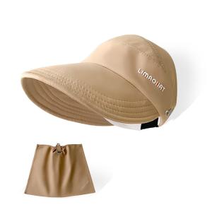 帽子 マスク掛け帽子 収納袋付き 日焼け防止 つば長さ10cm あご紐付き 3点セット リボン UV...