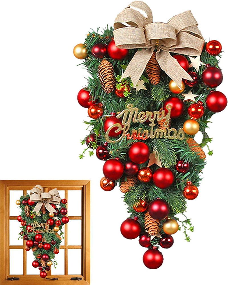スーパーセール クリスマスリース 47cm クリスマス スワッグ 飾り