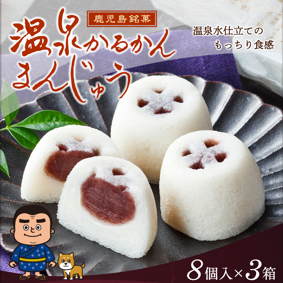 和菓子 個包装 かるかん 饅頭 ギフト まんじゅう 8個入 3箱 24個 鹿児島 銘菓 お土産 お菓子 : 599-c1 : 財宝公式通販  Yahoo!店 - 通販 - Yahoo!ショッピング