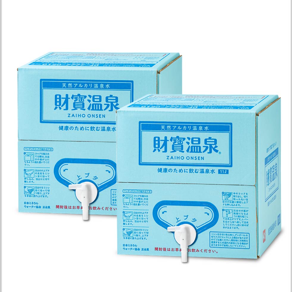 温泉水 水 ミネラルウォーター 11L 2箱 財宝 みず シリカ水 軟水 鹿児島 ギフト PFAS 検査済 | 財宝 | 13
