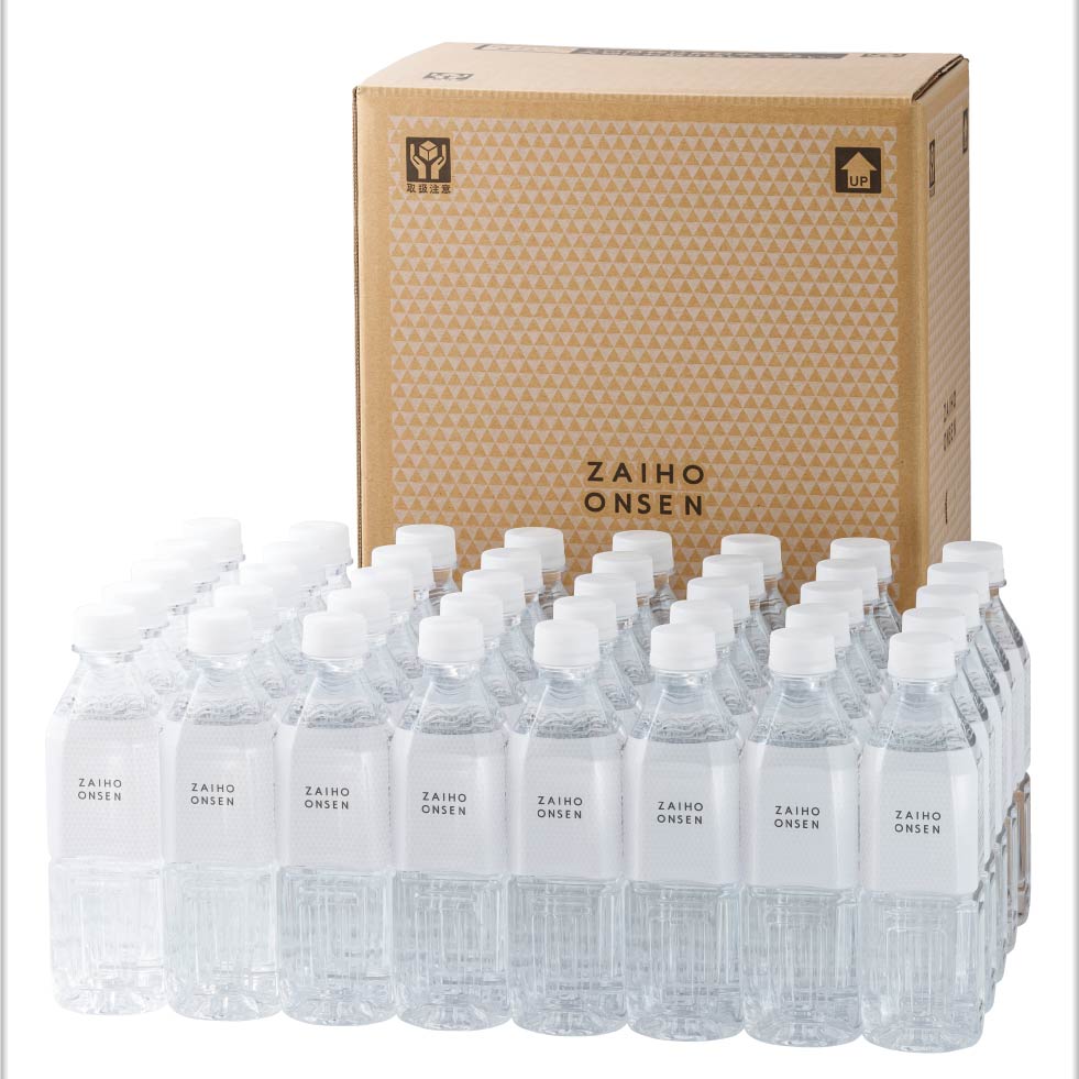 温泉水 水 ミネラルウォーター 500ml 40本 財宝 ホワイトデザイン ペットボトル 軟水 PFAS 検査済 | 財宝 | 12