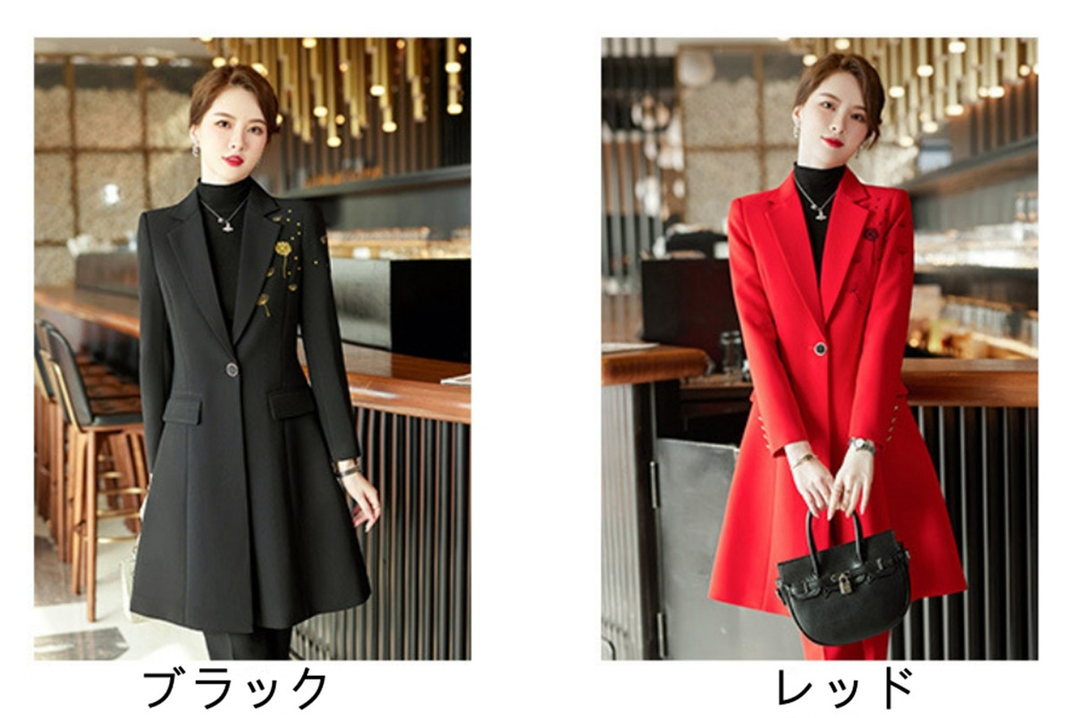 スーツ レディース パンツスーツ テーラードジャケット ワイドパンツ