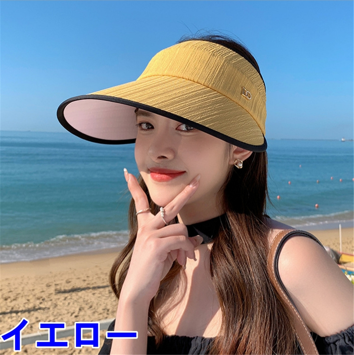 帽子 レディース 日よけ 夏 大きめ uv uvカット 50代 40代 30代 20代 たためる 紫外線カット キャップ おしゃれ つば広 折りたたみ かわいい uv対策 | ブランド登録なし | 02