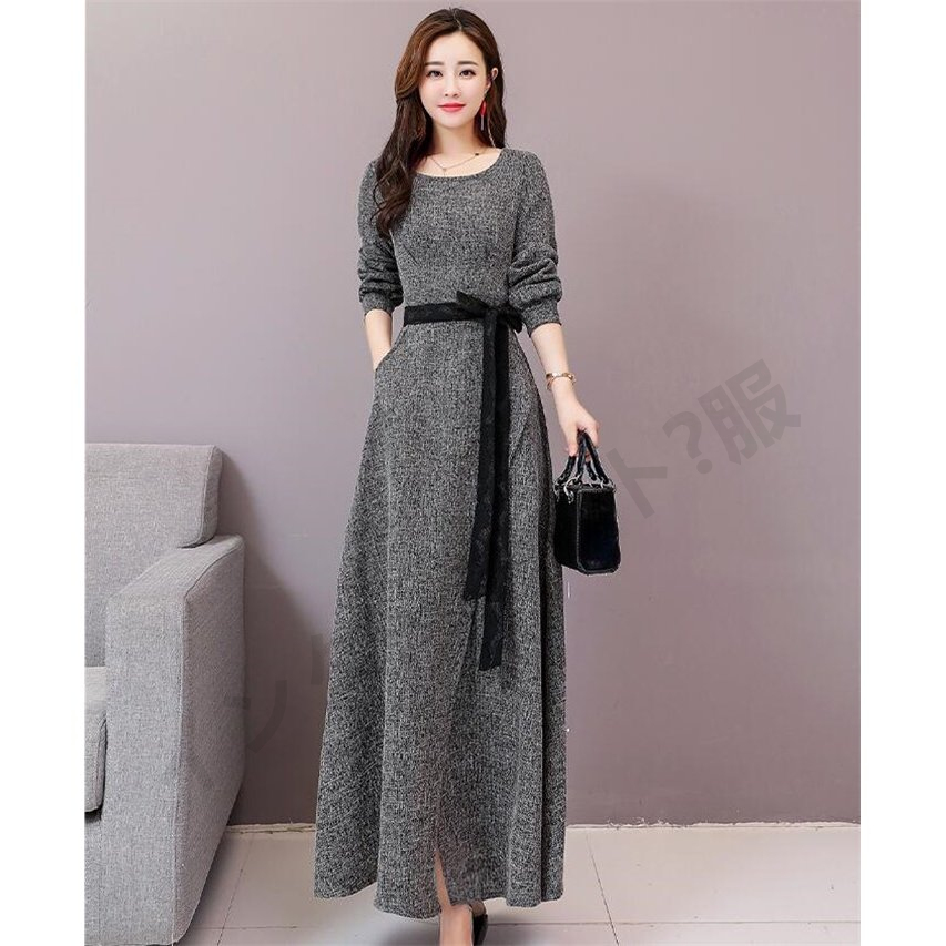 マキシワンピース レディース パーティードレス 結婚式 裏起毛