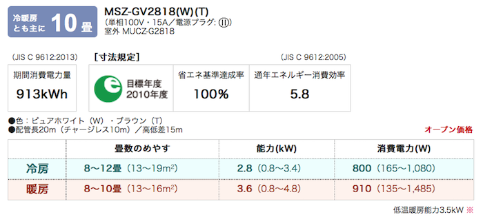 霧ヶ峰 三菱ルームエアコン：2018年モデル 霧ヶ峰 10畳用（室内機：MSZ 