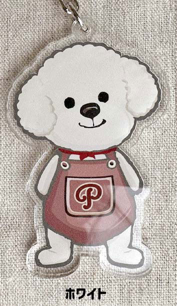 わんこのキーホルダー DOG ロンパースわんこ プードル トイプードル