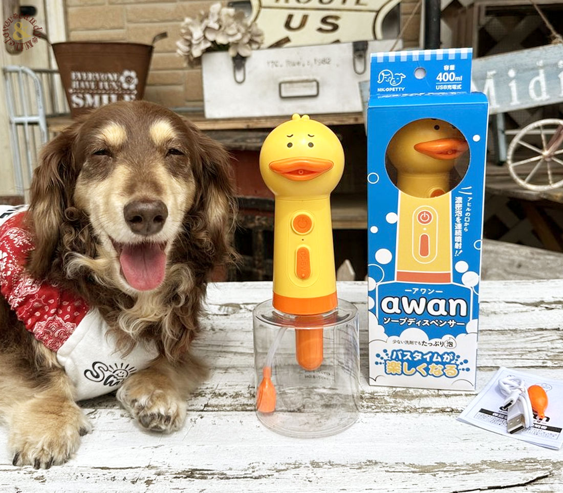 アヒルの口から濃密泡 AWAN アワン ソープディスペンサー USB充電式