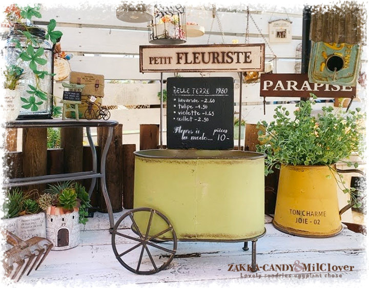 レトロ プランター レストランカート フラワーポット おしゃれ ガーデニング ガーデン雑貨 かわいい インテリア アンティーク調 Yu Un1159 雑貨zakka Candy 通販 Yahoo ショッピング
