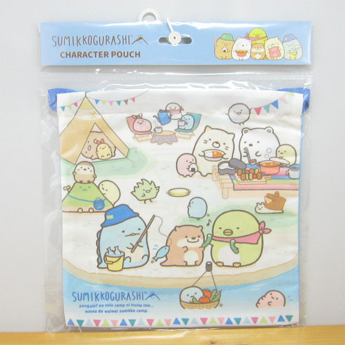 すみっコぐらし San-X 巾着 キャンプ おしゃれ キャラクター 小物入れ