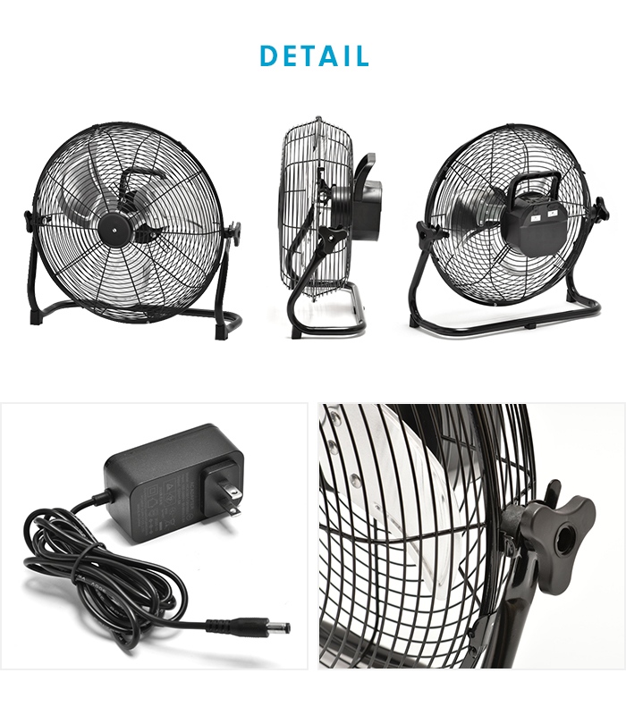 扇風機 40cm 充電式 コードレス dcモーター 置き型 大型 フロア
