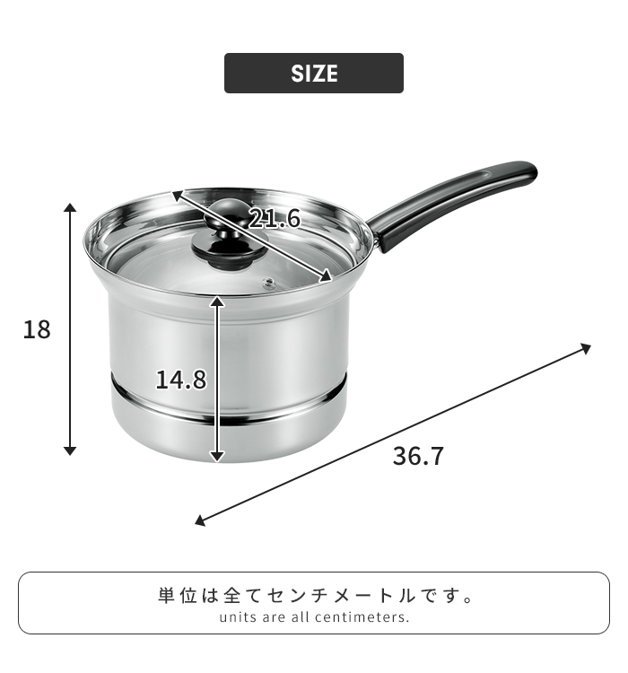 ☆未使用☆ MDT 鍋 内径18cm×高さ8cm ガラス蓋付 ヒーター ① パール金属 片手鍋 18cm IH対応 ガラス蓋付き セラミール （ ガス火