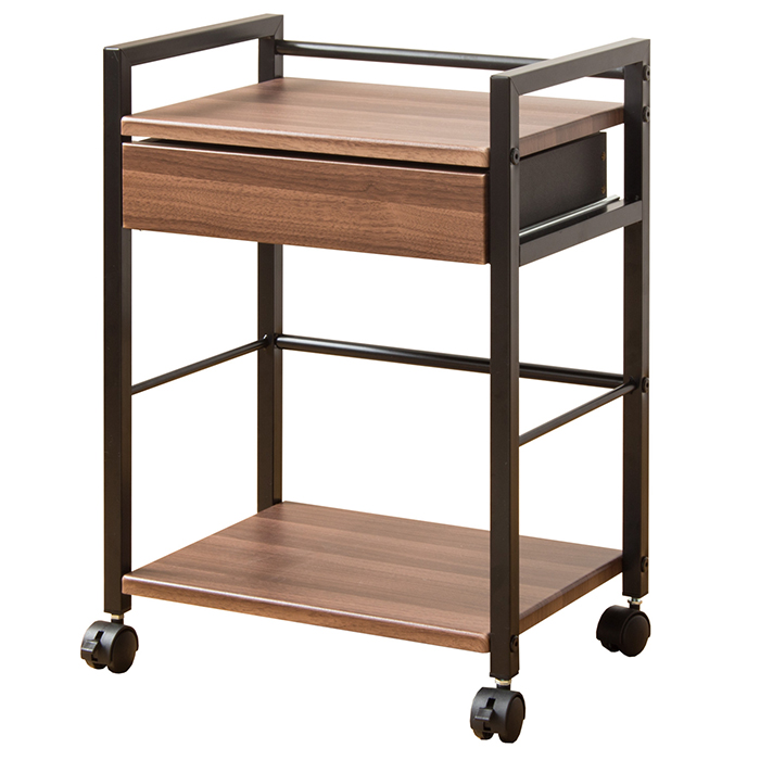 デスクワゴン おしゃれ 引き出し付 サイドワゴン キャスター付 デスク下 ワゴン 収納 A4 キッチンワゴン 新生活 ブラウン M5-MGKIT00351BR