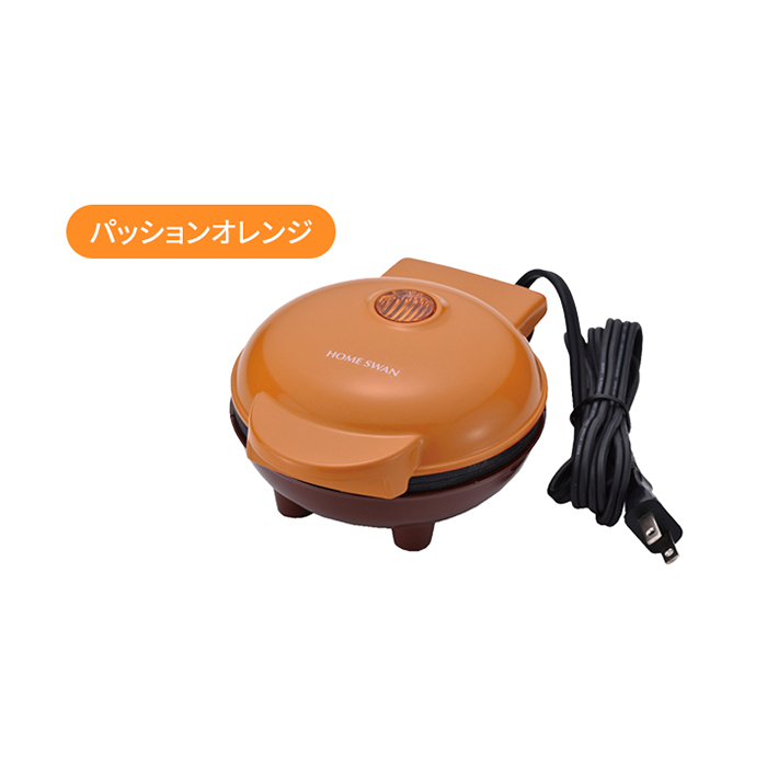 パンケーキメーカー プチサイズ 電気 家電 レシピ付 フッ素樹脂塗装 パーティー パッションオレンジ M5-MGKNT00012OR