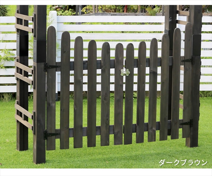 の通販なら 天然木製三角アーチ用 ゲート単品 WOOD CHURCH ウッドチャーチ ゲートのみ アーチ 門 ゲート 木製 diy ダークブラウン M5-MGKSMI00454DBR