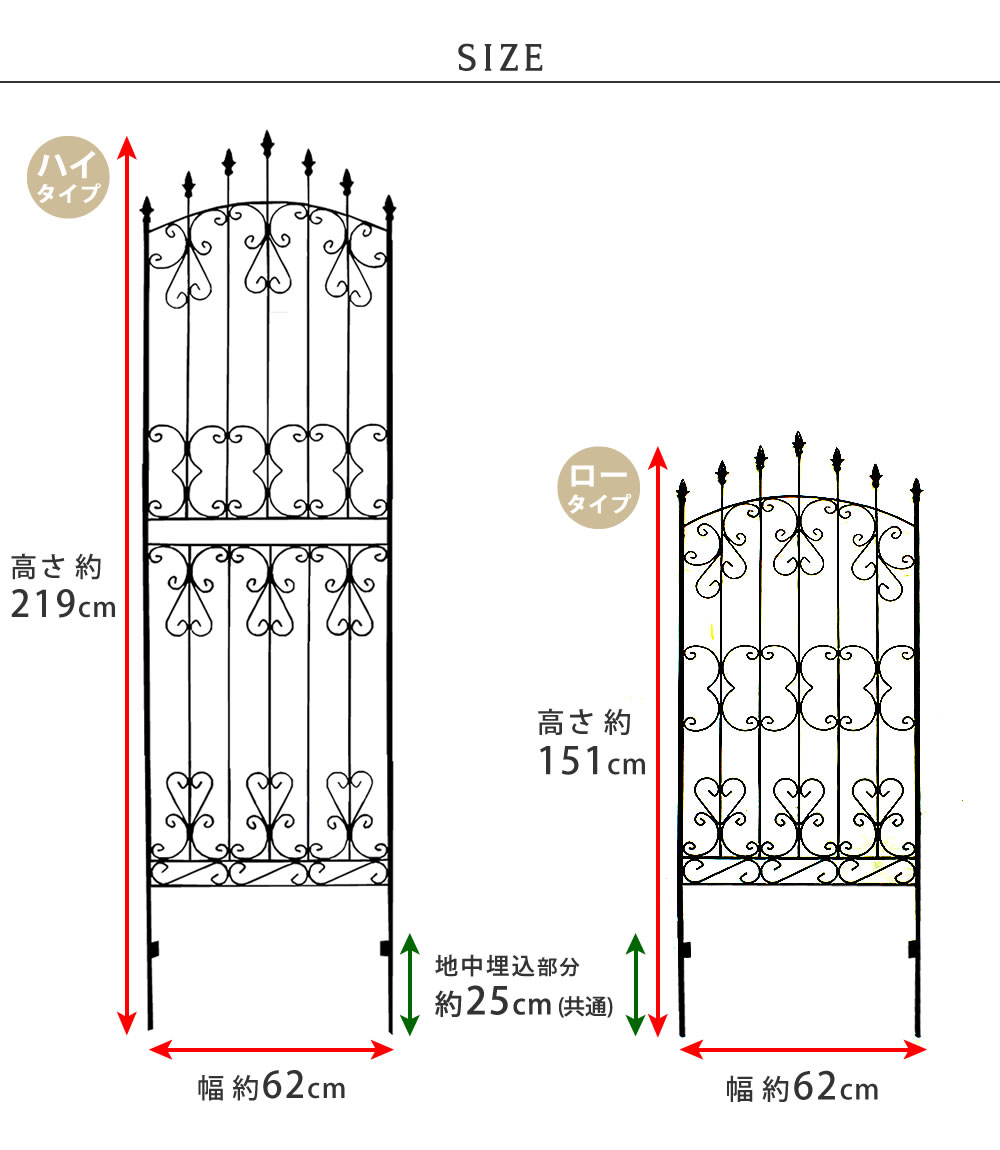 アイアンローズフェンス150「2枚組」 フェンス アイアン ガーデン