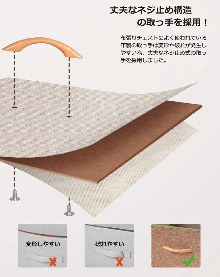 爆買 値下げ チェスト 布 4段 幅58 収納ボックス おしゃれ