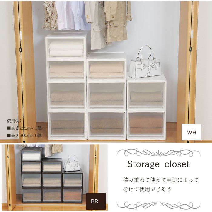 値下げ クローゼット 収納 Lサイズ 4個セット(奥行53高さ30) 押入れ