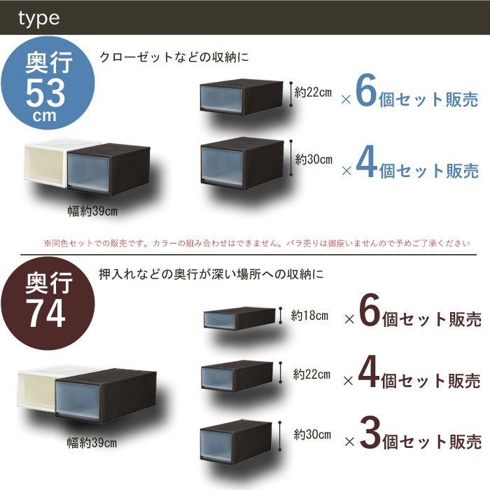 押入れ収納 奥深タイプ Lサイズ 3個セット(奥行74高さ30) 新品