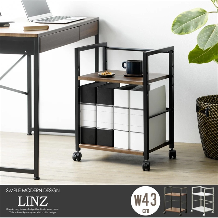 爆買 値下げ ワゴン キャスター付き デスクワゴン デスク下 収納