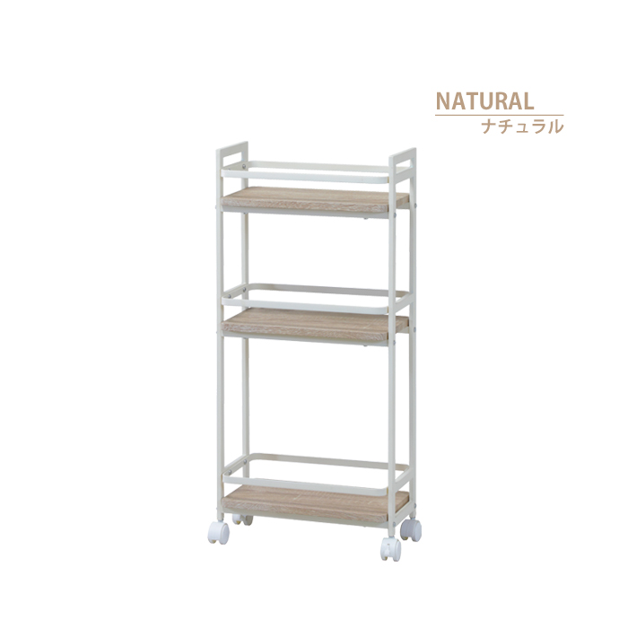 値下げ】 ワゴン キッチン 収納 棚 幅39 奥行20 高さ84 デスクワゴン