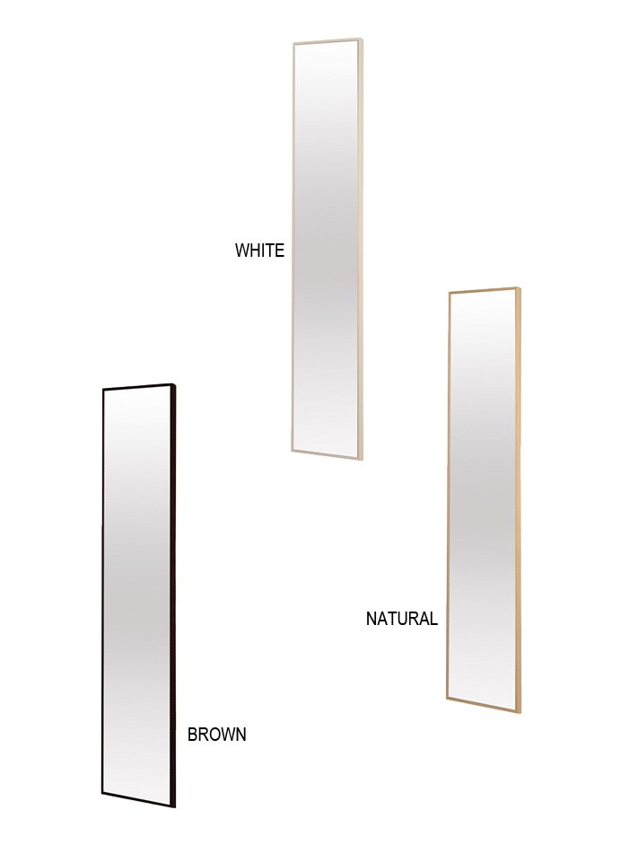 細枠 ウォールミラー 32 全身 姿見 おしゃれ シンプル 人気 天然木 壁掛け 玄関 飛散防止