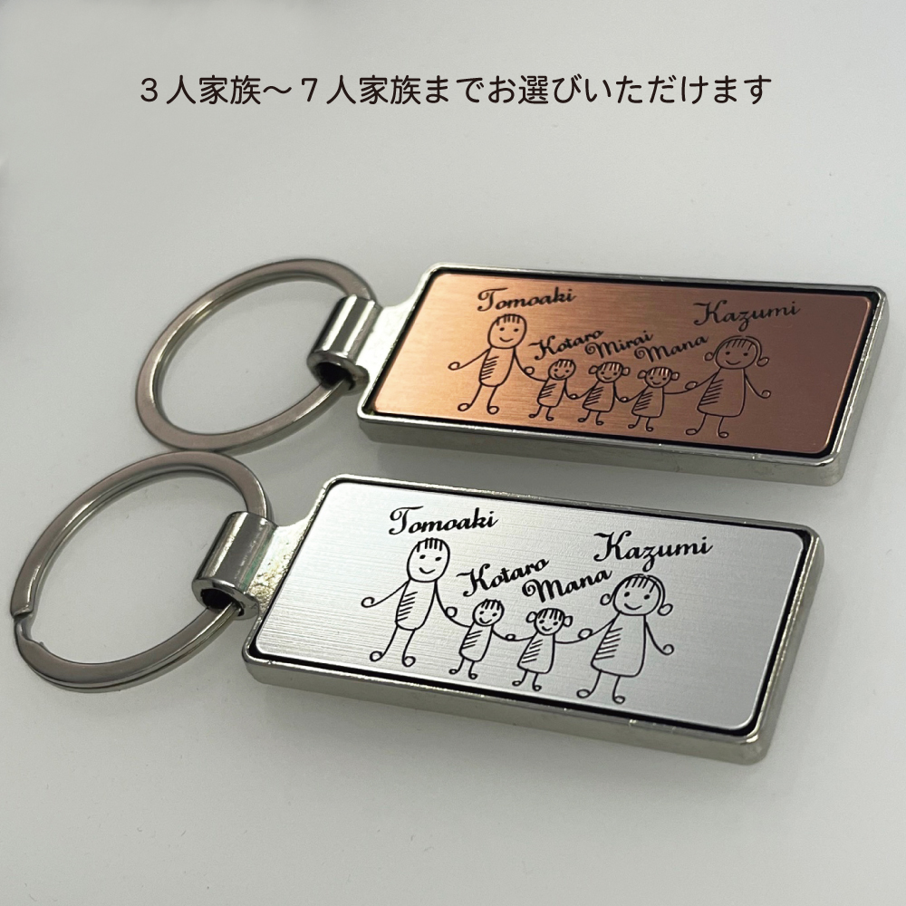 Family Love】【FL20M】メタルフレーム 家族 ネーム キーホルダー