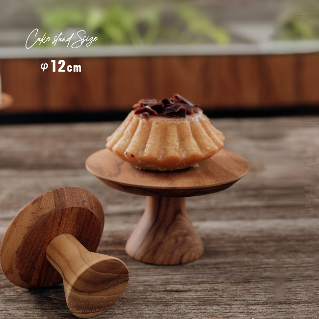 ウッドコンポート Φ185mm BY-185(木製 コンポート 18.5cm 皿 ケーキ台