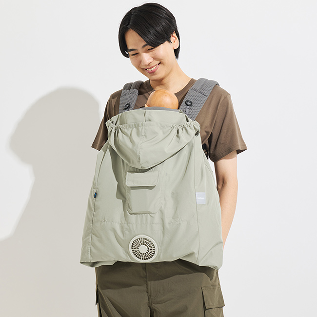 空調ベビーケープ 保冷ジェル付き(空調ケープ ベビー 赤ちゃん 抱っこ