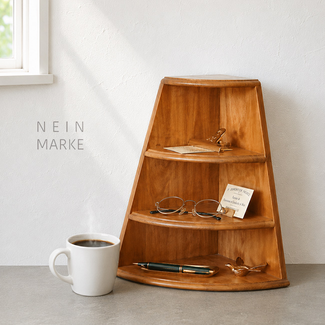 NEIN MARKE ナインマーケ パイン コーナー ブックスタンド(本立て 木製