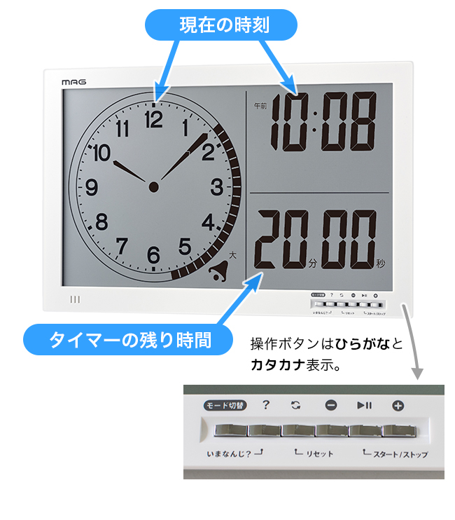 壁掛け時計 デジタル アナログ 両方