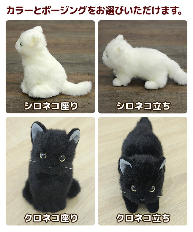 日本製 リアル 猫のぬいぐるみ 子猫 20cm(リアル ぬいぐるみ ネコ 猫 ねこ 癒し かわいい いやし猫)【ギフト対応無料】 即納