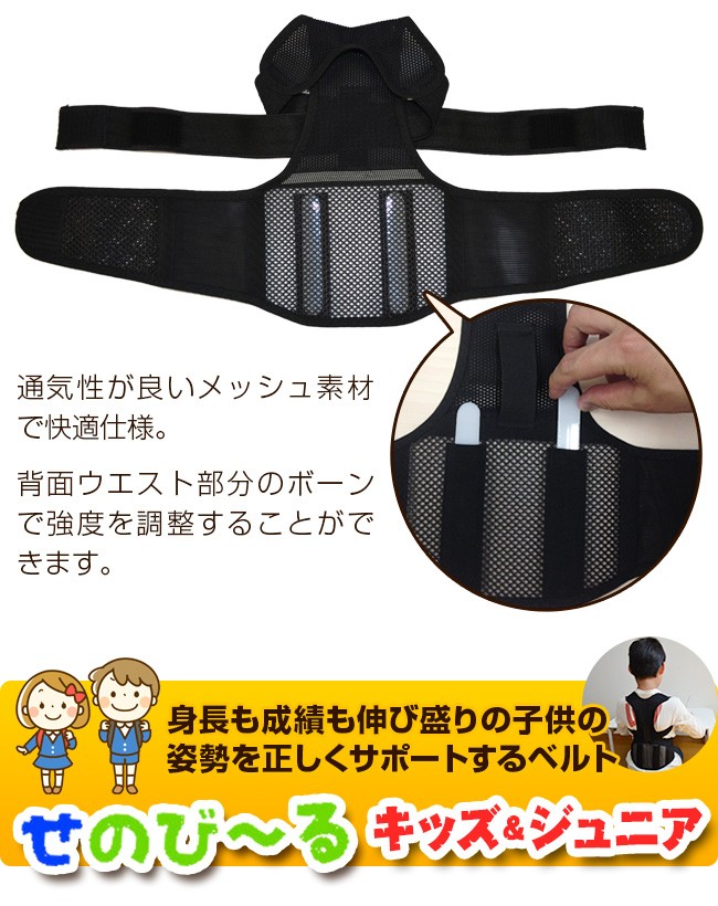 せのび〜る キッズ(5〜10歳 キッズ 9〜13歳 ジュニア サイズ 子供 姿勢