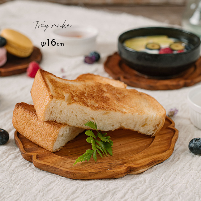 Tray 輪花 S Φ12cm(小皿 小さい 木製 プレート 皿 木の皿 お皿 食器