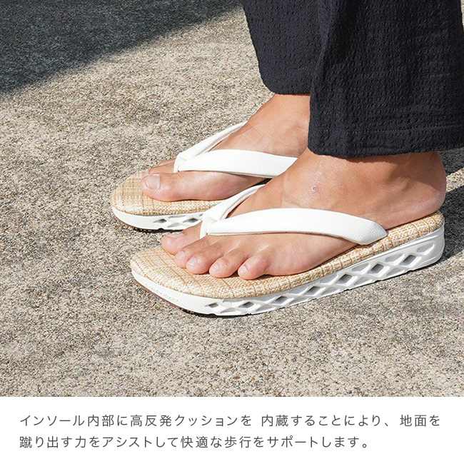YAMATO KOBO cross パナマメッシュ生成天板 白花緒 白ソール PANAMA