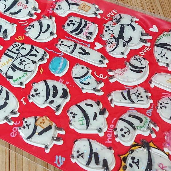 パンダシール Amazon.co.jp: パンダシール 手帳シール レジンの封印にぷくぷくシール