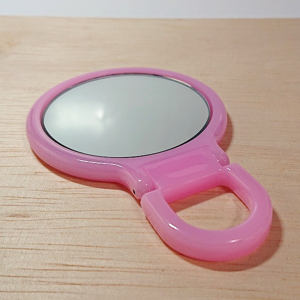 タグ付き未使用！ トゥララ TRALALA ファーレースミラー ピンク　手鏡 ベビー トゥイーティー コンパクトミラー S（ピンク）05005/ スタンド