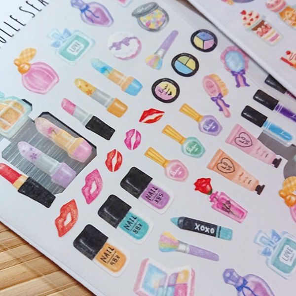 トレーシングペーパー素材 TOREPETAシール6枚セット 05683-8 水彩