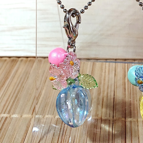 クリア フルーツ チャーム キーホルダー（スターフルーツ）0662no/鈴