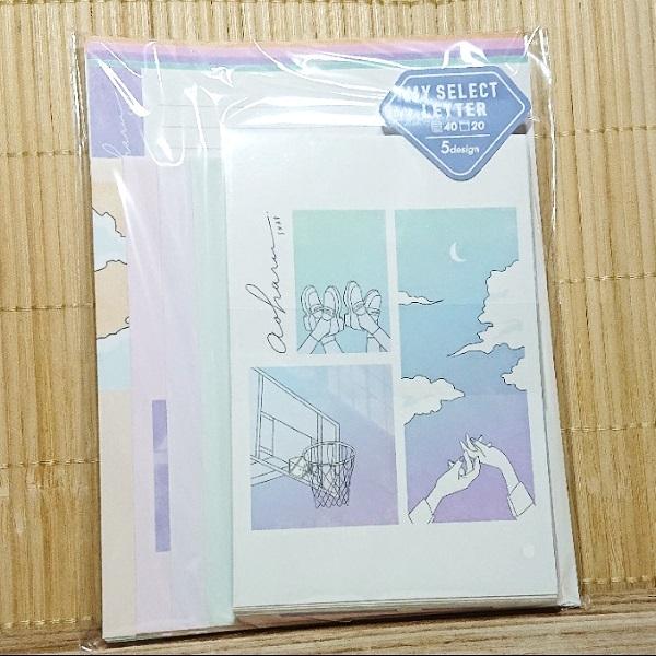 5柄入り レターセット（アオハルスナップ）104392/マイセレクト
