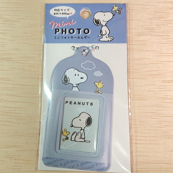 スヌーピー　ミニ伝言板 ミニフォト カードケースキーホルダー（SNOOPY フワリ）119360