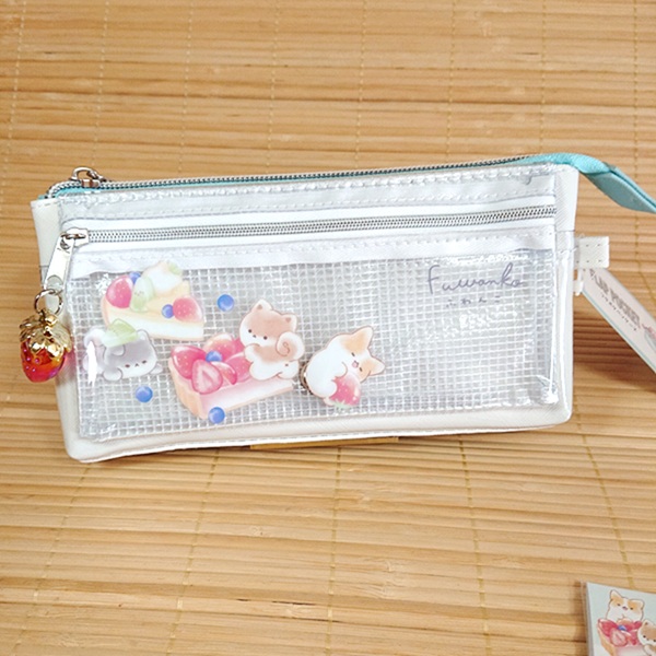 文房具まとめ売り（筆箱も付属）値下げ交渉大歓迎 CRUX（クラックス） 筆箱 両面 コンパクト カラフルピヨペン柄 117181