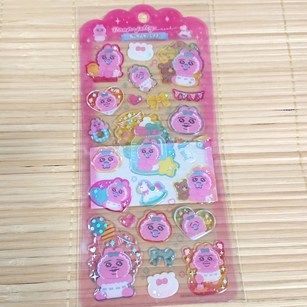   7枚セット ドロップジュエリーシール おぱんちゅうさぎ1 138846/キラキラ