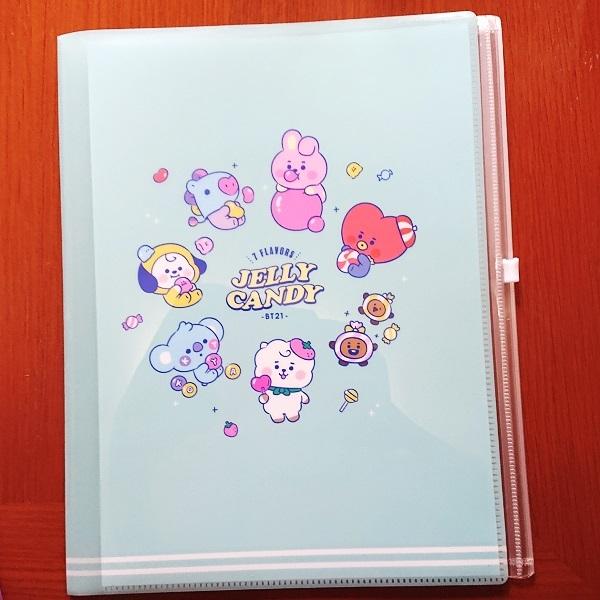 BT21 10ポケット クリアファイル（ちびぬい_ルーム）203835/A4サイズ