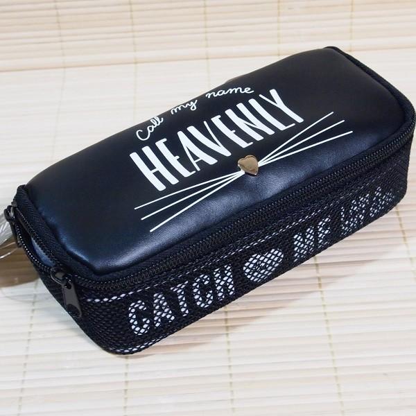 ぴょこっと可愛い ねこみみペンポーチ（ブラック）43088/筆箱 ポーチ