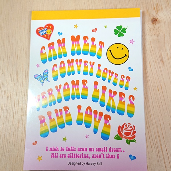 スマイリー A6サイズ メモ帳 4柄入り（クローバー バラ）メモパット