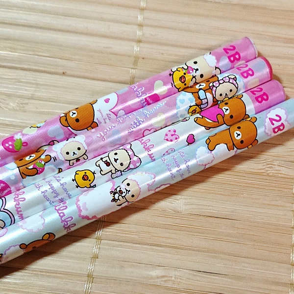 リラックマ 2B鉛筆4本セット 57484/丸軸えんぴつ 文具セット