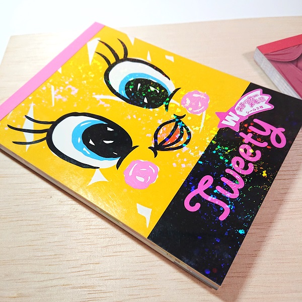 トゥイーティー 4柄 A6サイズ メモ帳 ステッカー付 65390 可愛い