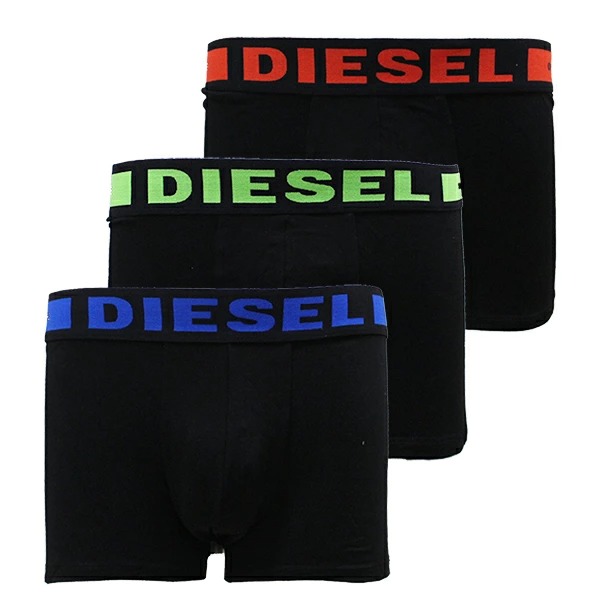 クーポン配布中！DIESEL ディーゼル ボクサーパンツ 3枚組 アンダーウェア 下着 メンズ ブラック 黒 プレゼント ギフト 00CKY3 0BAOF 送料無料｜zakka-tokia｜02