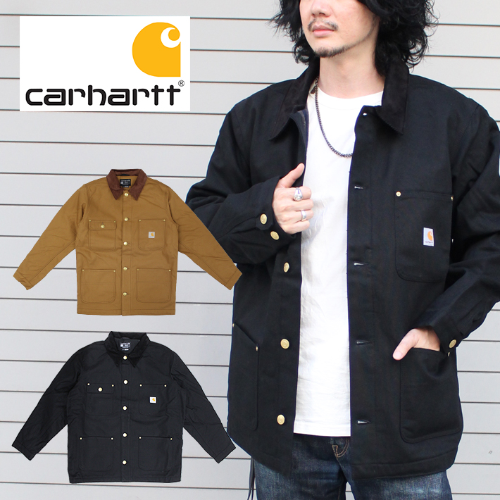 Carhartt カーハート DUCK Chore COAT ダック チョア コート ジャケット 長袖 メンズ ブラック ブラウン 103825  カバーオール プレゼント 通勤 通学 送料無料